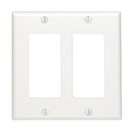 LEVITON Wallplates 2 Gang Dec Wlplt Nylon Gray 80409-NGY